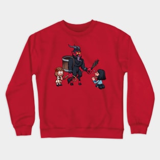 Krampus Punishing Kids Crewneck Sweatshirt